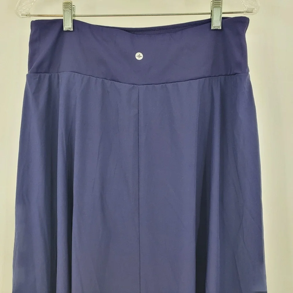 Halara Navy Blue High Low Wrap Maxi Skort Built-in Shorts Large L Athleisure
